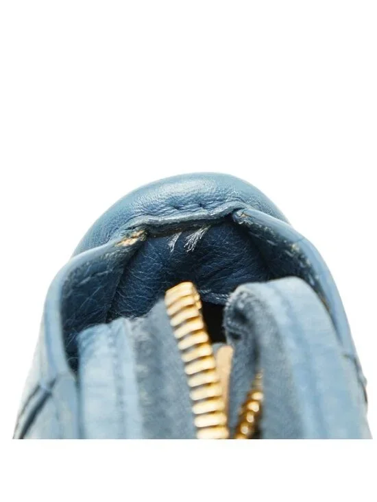 Balenciaga Giant Mini City 2-Way Shoulder Bag Blue Leather - Picture 8 of 10